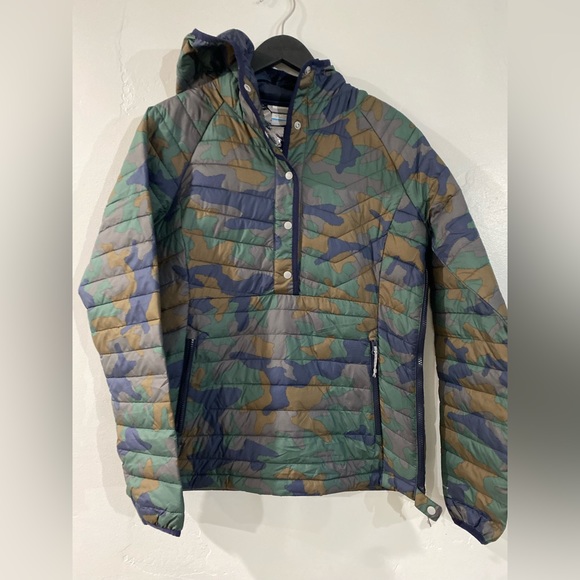 NWT Womens Columbia Powder Lite Insulated Anorak Camo Thermal Jacket - Picture 1 of 10